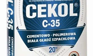 Nowe opakowania gładzi szpachlowej Cekol C-35